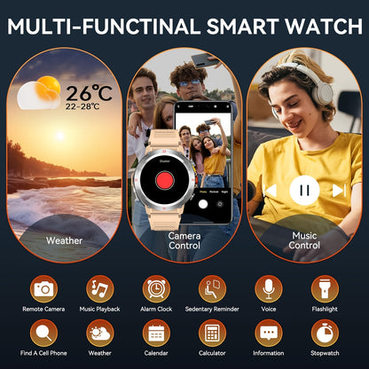 GWENLAND 2024 Smartwatch Avanzato | Oltre 100 Modalità Sportive, Altimetro LED, Previsioni Meteo, Schermo TFT, Corpo in Lega, Cinturino in Silicone - Regalo Perfetto per Appassionati di Outdoor