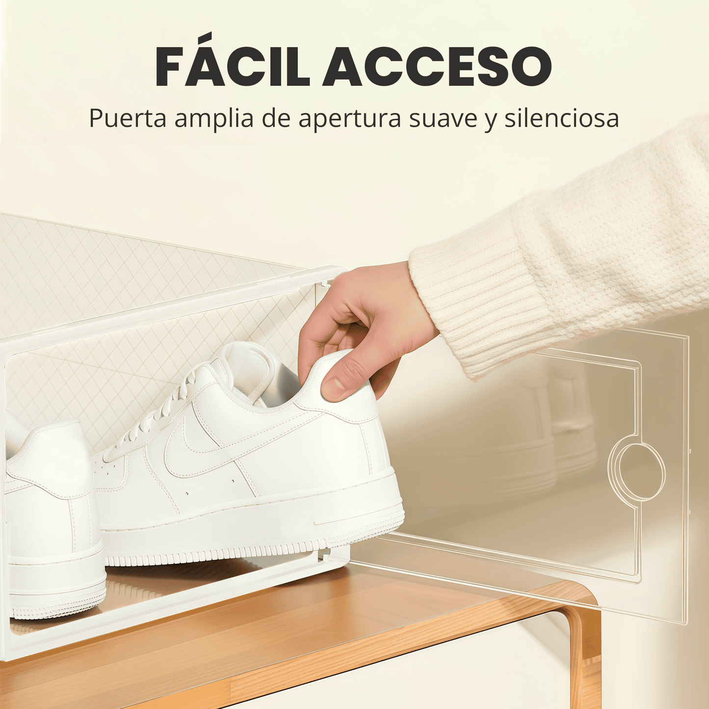 RELAXTY Organizzatore Scarpe – Scatole per Scarpe Impilabili Trasparenti con Apertura Frontale, Sistema Anti-Ribaltamento e Ventilazione
