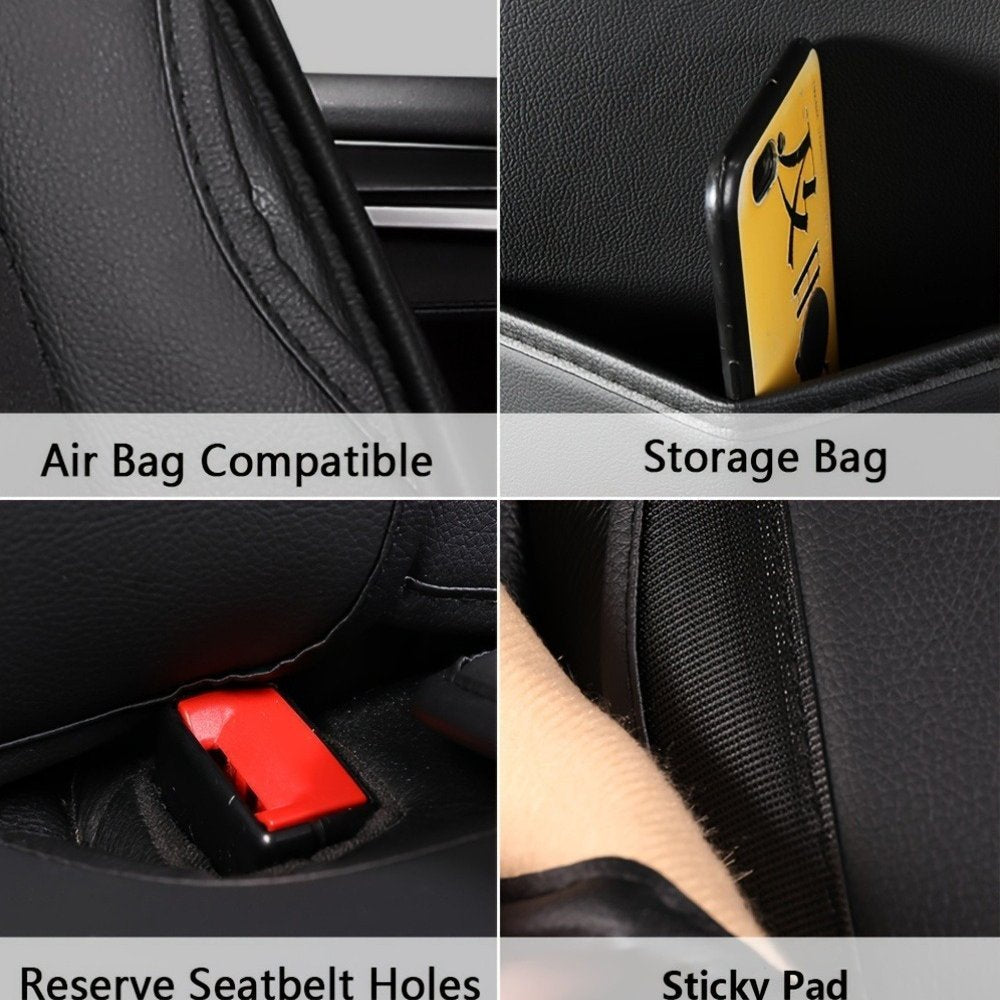 Set Completo di Coprisedili Auto Premium a 5 Posti, Universale per la Maggior Parte dei Veicoli, Protezione Antiscivolo a Copertura Totale con Cuscini Poggiatesta, Design Resistente ed Elegante