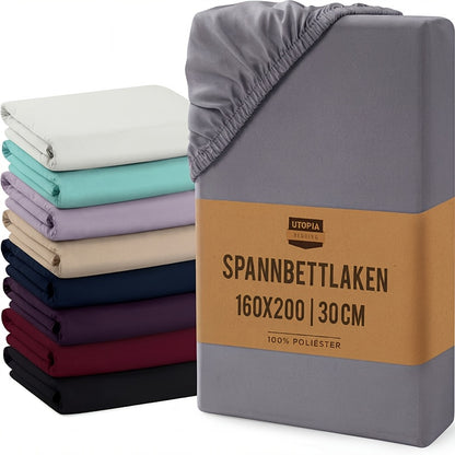 1 pezzo Lenzuolo con angoli puro, tinta unita, ultra morbido con tasche profonde e fascia elastica, traspirante e delicato sulla pelle, cerniera letto cuscino oído cesta euforia e strà di protrazione + elastico, cappio e laccio, bordo a nastro e fodera pe