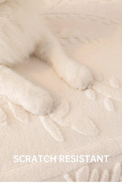 1 Coperta per Divano in Peluche con Stampa Leopardata - Finta Pelle Spessa e Calda, Antiscivolo e Adatta agli Animali Domestici, Bordo Decorativo a Foglie, Per Divani da 1-4 Posti e Sezionali, Lavabile in Lavatrice, Accessorio Comodo per Soggiorno o Camer