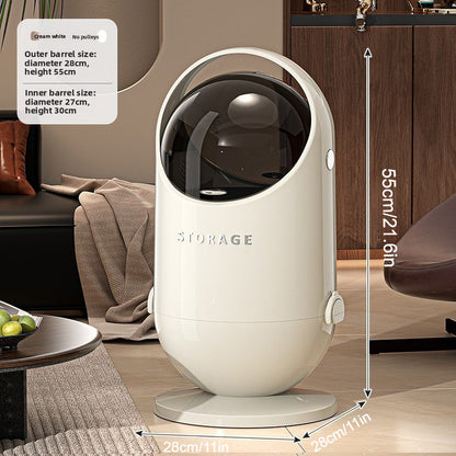 Cestino per rifiuti contemporaneo da 20L con coperchio sicuro e ruote, plastica robusta, impugnatura confortevole, design compatto, gestione degli odori, ideale per cucina, ufficio, soggiorno