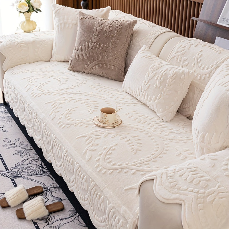 1 Copridivano in Peluche con Stampa Leopardata - Spesso, Caldo, Fintartan, Adatto agli Animali Domestici e Antiscivolo, Protezione per Divano per Soggiorno, Camera da Letto, Ufficio, Adatto a Diverse Dimensioni di Divano, Copridivani per Soggiorno