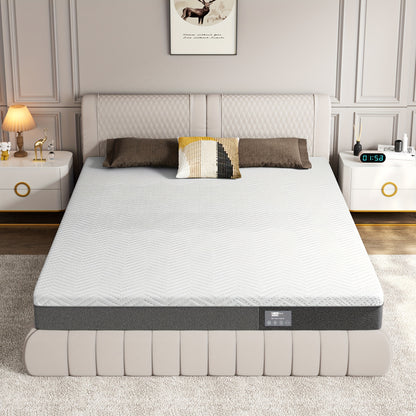 Materasso BedStory in Memory Foam, Materasso in Schiuma a 7 Zone, Rigidità e Supporto Medio, Fodera in Tessuto Rimovibile