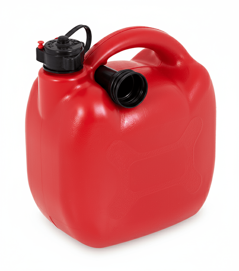 Tanica per Benzina e Carburante in Polietilene in varie misure 5 10 o 20 litri, con beccuccio per travaso, Bidone in Plastica per Trasporto Benzina Diesel Auto Moto, Tanica Omologata secondo la normativa CE e secondo la Certificazione UN