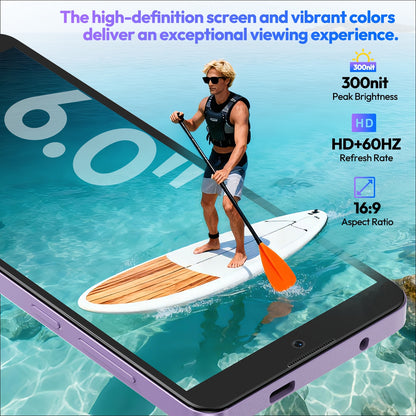 XGODY Smartphone Android 15 con Schermo Touchscreen da 6.0", 7GB RAM + 32GB ROM, 4G LTE Dual SIM, Processore Octa-Core, Telefono Cellulare con Fotocamera da 5MP + 8MP, Sblocco Facciale, Batteria da 3500Mah, con Custodia e Pellicola Gratuiti, Ottimi Regali