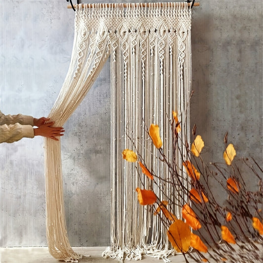 Decorazione murale in macramè, Beige per zona giorno e uso quotidiano – vista principale
