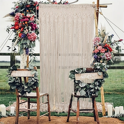 Decorazione murale in macramè, Beige per zona giorno e uso quotidiano – vista dettagliata 2