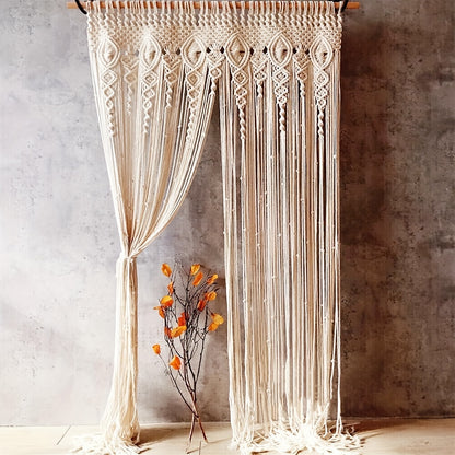 Decorazione murale in macramè, Beige per zona giorno e uso quotidiano – vista dettagliata 3