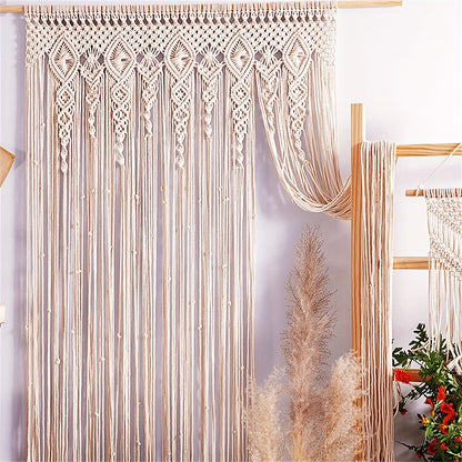 Decorazione murale in macramè, Beige per zona giorno e uso quotidiano – vista dettagliata 9