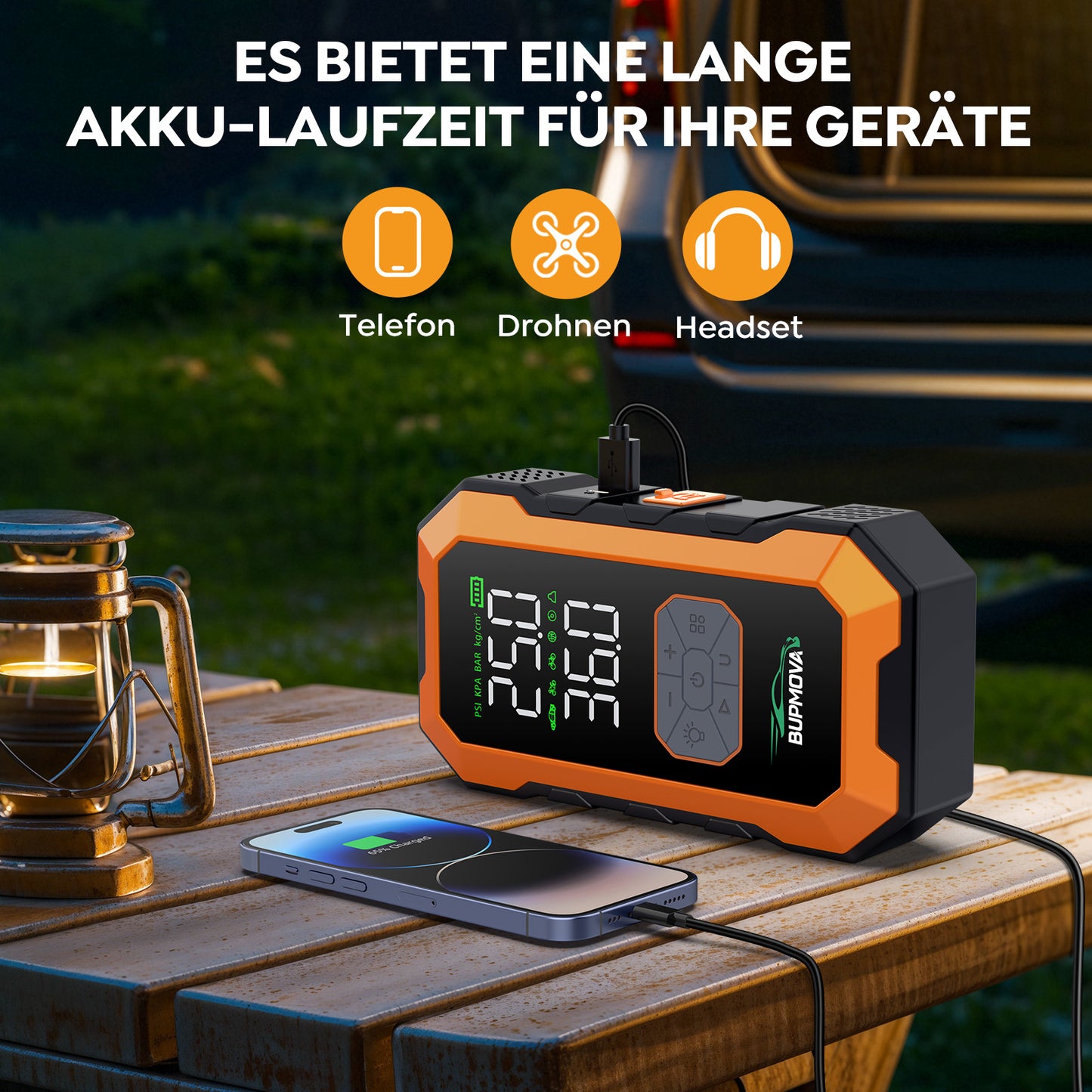 Avviatore di emergenza per auto 12000A con compressore d'aria, pompa di gonfiaggio per pneumatici senza fili, booster per batteria con power bank e torce LED, scatola di avviamento automatico 12V per tutti i veicoli a benzina o diesel da 10.0L, doppio dis