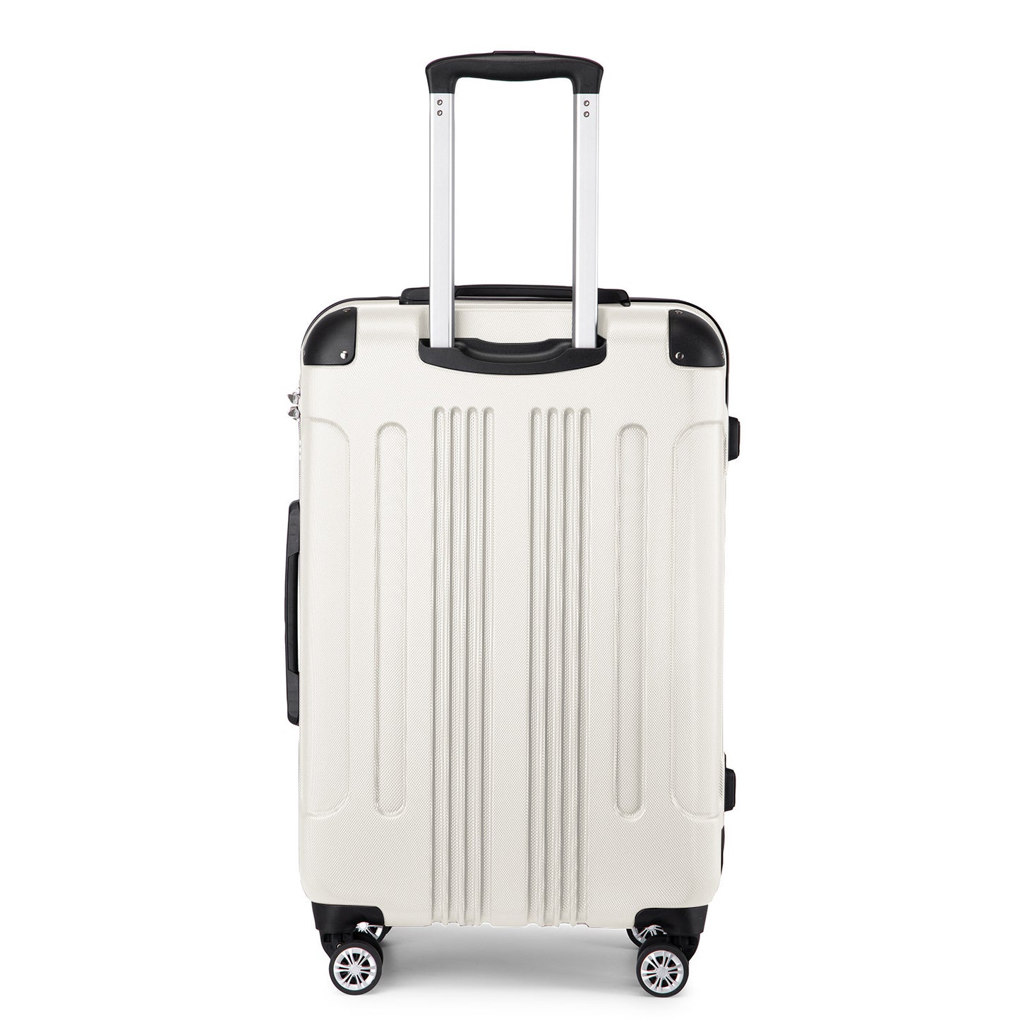Set da 3 valigie beige con design panda per campeggio, valigia rigida in ABS con lucchetto a combinazione e rotelle girevoli, regalo per il rientro a scuola, Black Friday, Giorno del Ringraziamento, Natale e festività