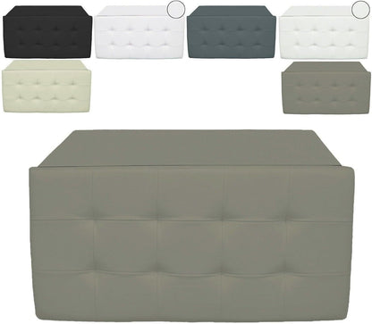 cecaro group POUFF POUF CONTENITORE ECOPELLE PANCA BAULE IMBOTTITO BOTTONI TRAPUNTATO VARI COLORI