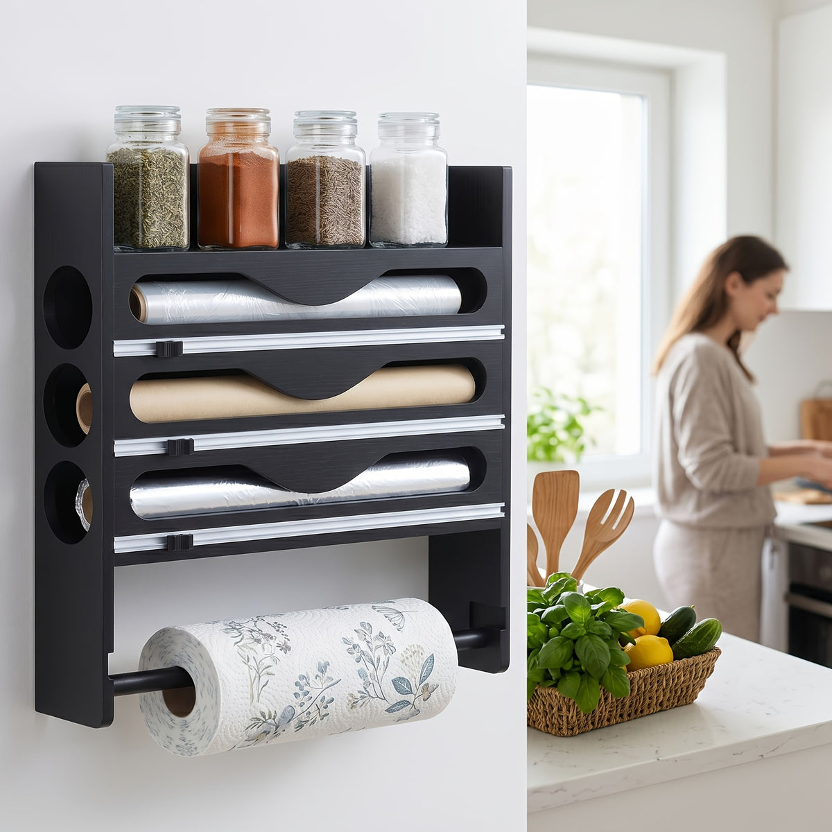Dispenser per Carta Stagnola, plastica per cucina e zona pranzo – vista principale