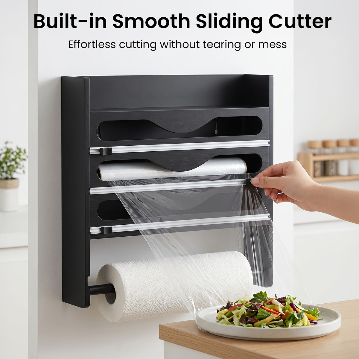 Dispenser per Carta Stagnola, plastica per cucina e zona pranzo – vista dettagliata 5