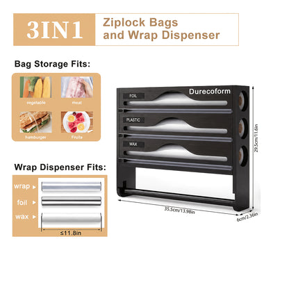 Dispenser per Carta Stagnola, plastica per cucina e zona pranzo – vista dettagliata 12