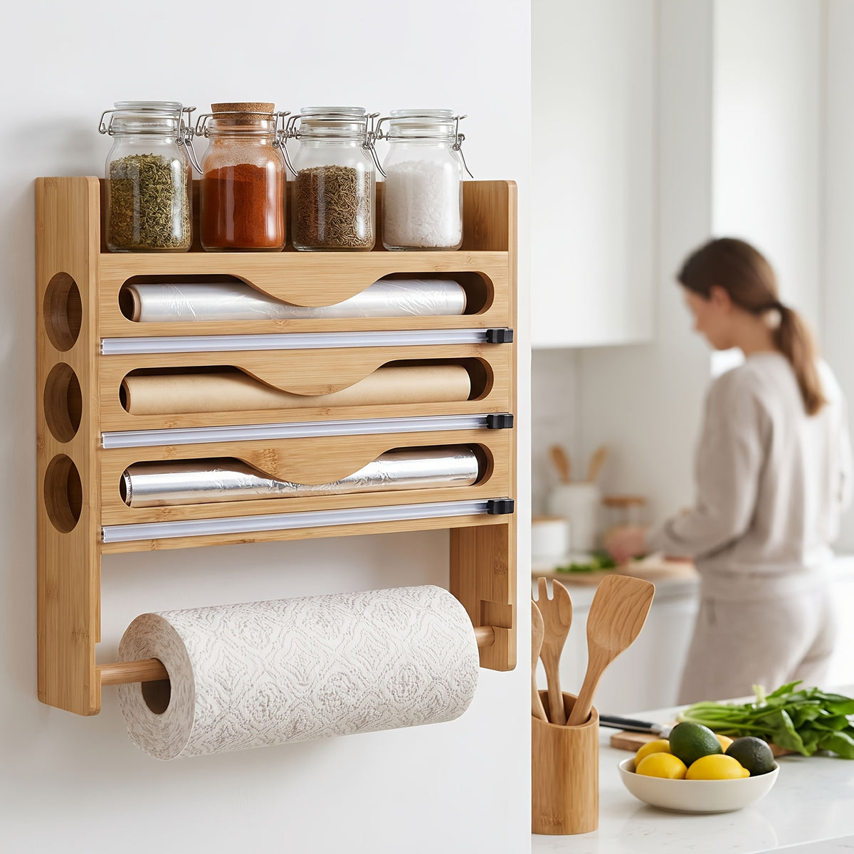 Dispenser per Carta Stagnola, plastica per cucina e zona pranzo – vista dettagliata 18