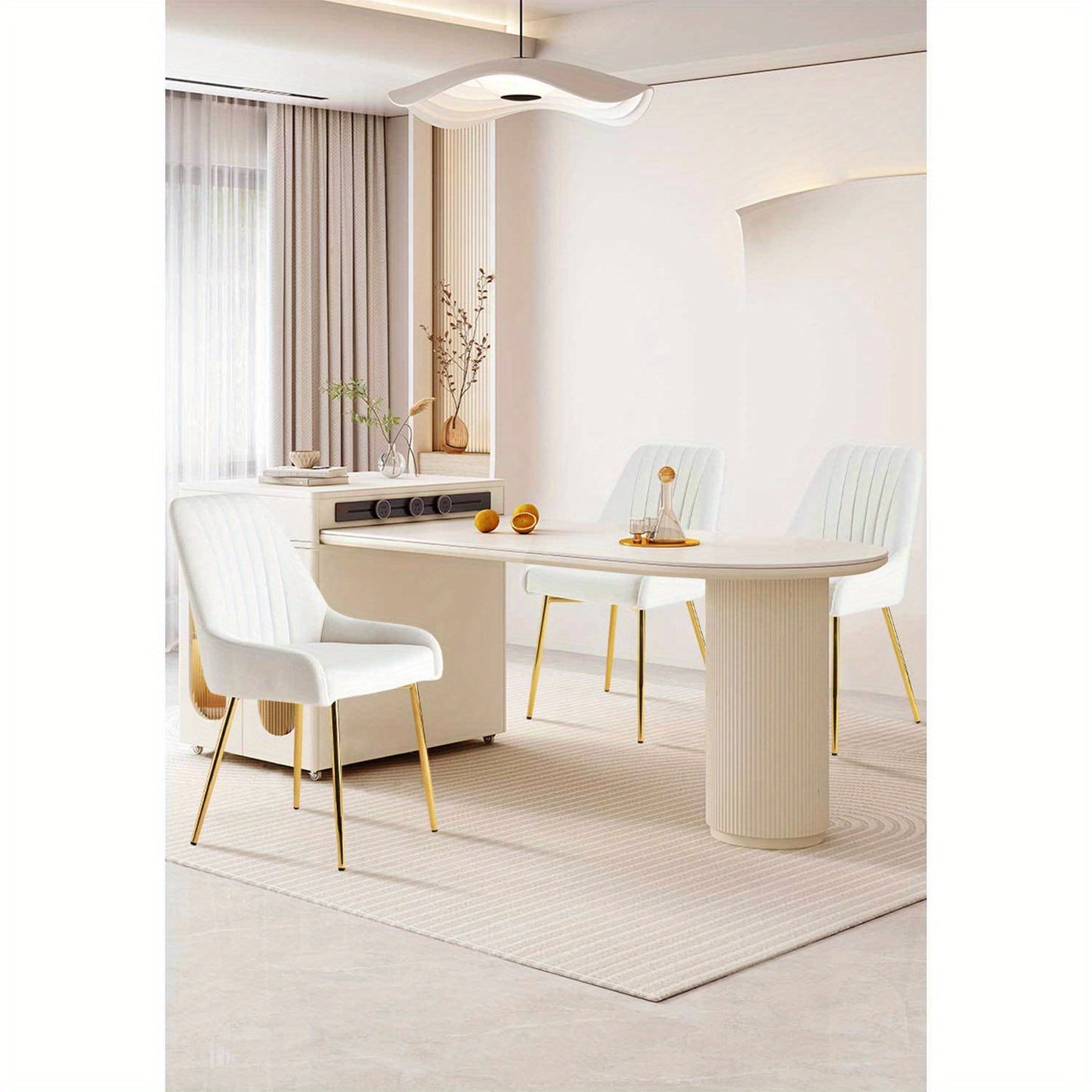 Set di 2 Sedie da Pranzo in Velluto, Moderne con Gambe Metalliche Dorate, Sgabelli Imbottiti Senza Braccioli per Cucina o Salotto