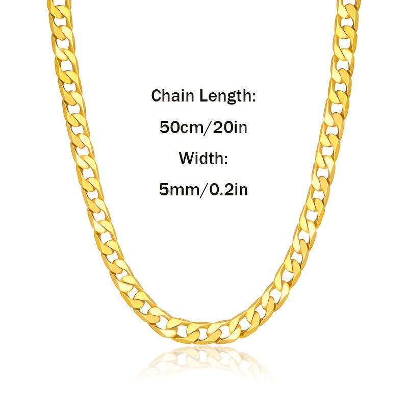 Collana da uomo in argento 925 con catena cubana da 5 mm, stile hip hop per feste, accessori di gioielleria, regali per uomo, San, anniversario, compleanno, regalo per la festa del papà, confezione regalo
