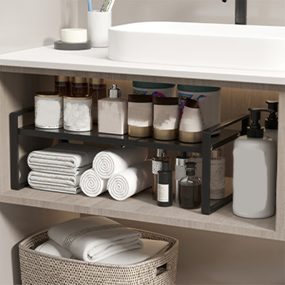 Organizzatore di Scaffali da Cucina in Metallo Regolabile ed Espandibile, Porta Spezie per Banconi e Armadietti, Ideale per Dispensa, Bagno - Scaffali Multiuso a Staffa Sopra, Organizzatori e Contenitori da Cucina, Mensole di Utilità