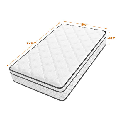 Materasso Ibrido con Schiuma Traspirante e Molle a Sacchetta Individuali - Collezione Classica Box Top di Media Fermezza