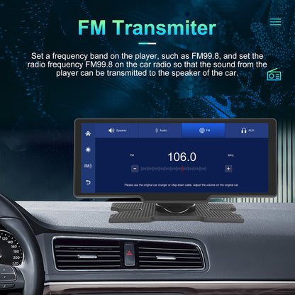 Display Interattivi con Touch Screen Versione Aggiornata 10.26 Pollici Stereo Auto Portatile Wireless Carplay per Auto con Carplay e per Android Auto con Mirror Link/ Telecamera di Retromarcia/ Wireless/ Navigazione/ AUX per Tutti i Veicoli