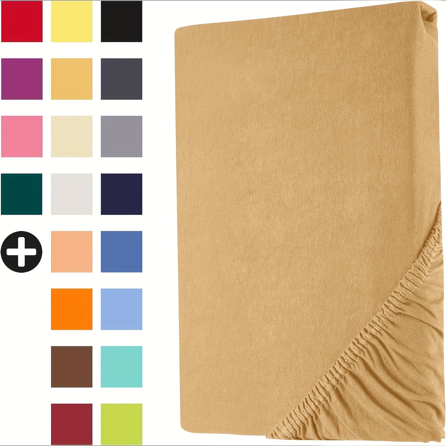 Lenzuolo con Angoli 100% Jersey, con Angoli Elastici e Volant da 30cm, Lenzuolo Ipoallergenico e Traspirante, Adatto per Materassi da 90x200 a 200x220, Lenzuolo con Angoli 100% Jersey, Lenzuolo con Angoli King Size, Lenzuolo con Angoli con Tasca Profonda,