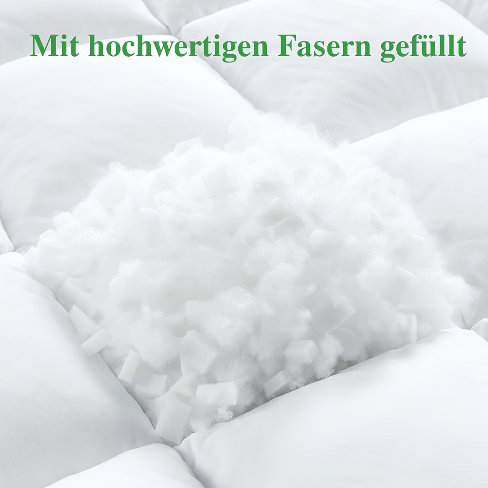 Coprimaterasso Premium Mr. Tree 1100GSM - Ultra Morbido e Soffice, Traspirante e Confortevole per Tutti gli Anni, Rivestimento 100% Microfibra con Cinghie Elastiche Resistenti, Topper per Letto con Sostegno a Letto e Essenziali per la Biancheria da Letto