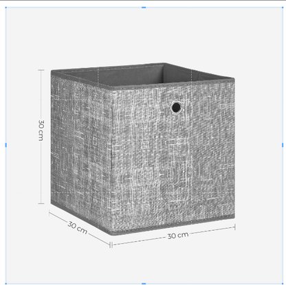 Scatole di Stoccaggio Pieghevoli, Set di 6, 30 x 30 x 30 cm, Adatte a Unità di Stoccaggio Cubiche, per Scaffali, Stoccaggio di Vestiti