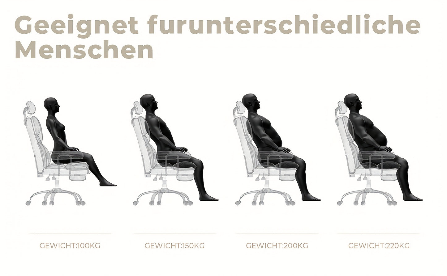 Sedia Ufficio Ergonomica 200kg, Sedia Computer con Supporto Lombare e Poggiapiedi, Schienale Alto Regolabile in Altezza per Tavolo e Seduta Confortevole, Poltrona Executive Nera