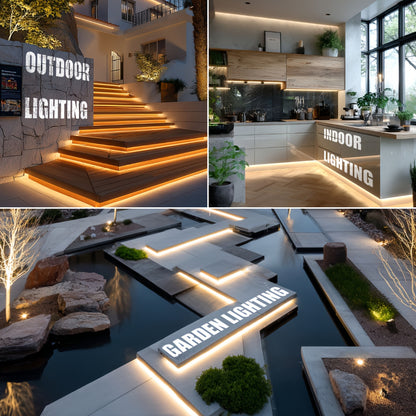 Striscia LED COB IP65 Flessibile 220V/230V, Bianco Caldo e Bianco Freddo, Neon LED in Silicone per Interni ed Esterni, Camera da Letto, Patio, Feste, Fai da Te e Decorazione Casa, per Insegne, Pareti, Bar, Illuminazione Festiva, 2m/20m/30m/50m