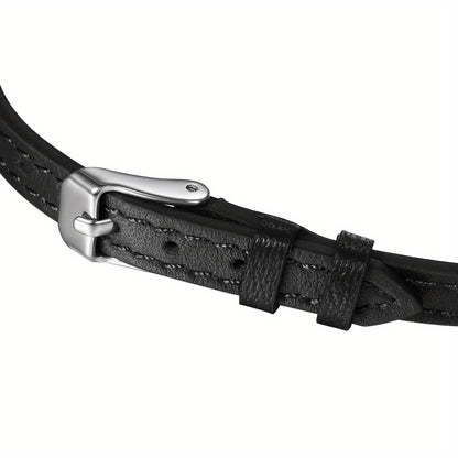 Bracciale JewelryWe in pelle sintetica con ciondolo infinito 'amore in acciaio inossidabile per uomo e donna, vestibilità regolabile 17.78-21.08 cm