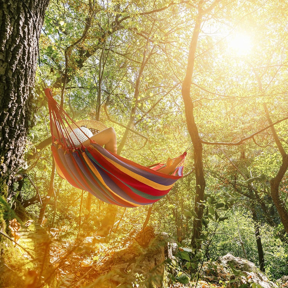 Amaca Multicolore Ultraleggera da Giardino Viaggio e Campeggio