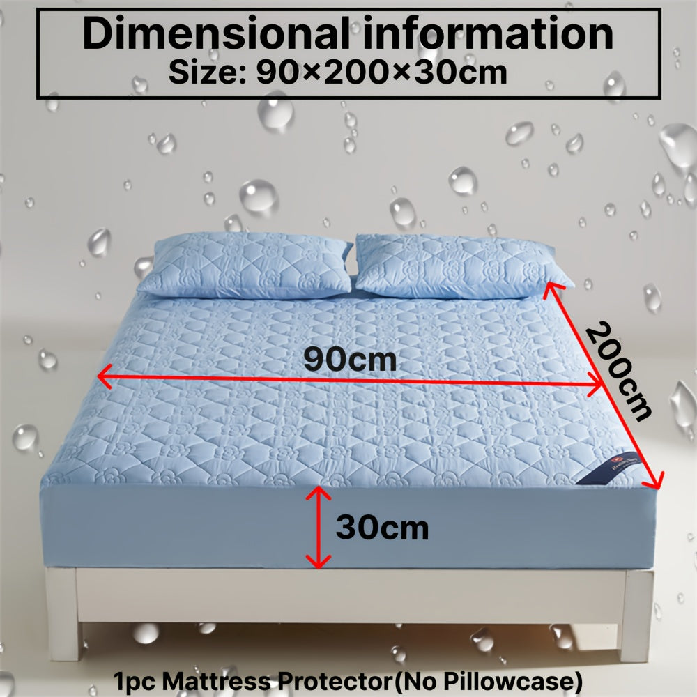 1 Protezione Materasso Impermeabile Comfort, Morbida e Traspirante con Tecnologia Soundwave, Lenzuolo con Angoli Impermeabile, Coprimaterasso Tinta Unita Silenzioso, Adatto per Appartamenti, Camere da Letto, Hotel, Stanze per Ospiti e Dormitori Studentesc