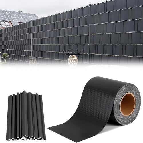 Strisce Frangivista per Recinzione 35M X 19Cm con 26 Clip, Recinzione 50M X 19Cm con 40 Clip, Pellicola Frangivista per Recinzione in PVC, Strisce Frangivista a Doppia Asta per Recinzione da Giardino, Balcone/Colori Assortiti
