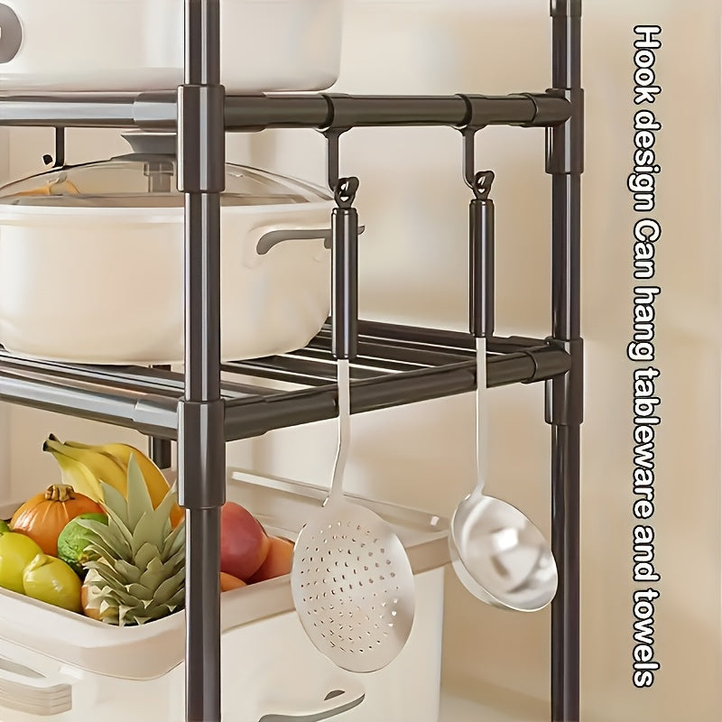 Scaffale portaoggetti a 5/6 ripiani con ruote - Organizer multistrato da 167.64 cm - Salvaspazio, regolabile e multifunzionale, adatto per cucina, bagno, soggiorno, ufficio e studio, soluzione di archiviazione perfetta, scaffale verticale, scaffale vertic