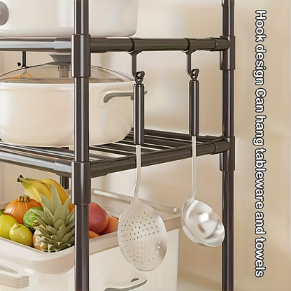 Scaffale portaoggetti a 5/6 ripiani con ruote - Organizer multistrato da 167.64 cm - Salvaspazio, regolabile e multifunzionale, adatto per cucina, bagno, soggiorno, ufficio e studio, soluzione di archiviazione perfetta, scaffale verticale, scaffale vertic