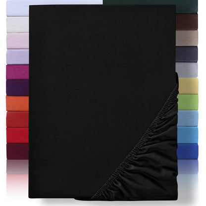 Confezione da 2 lenzuola con angoli in 100% 130gsm, lenzuola con angoli in 100%, gonna da 30cm, ipoallergenico, lenzuolo da letto traspirante, adatto per camera da letto, dormitorio e camera degli ospiti, lavabile in lavatrice, biancheria da letto, con an