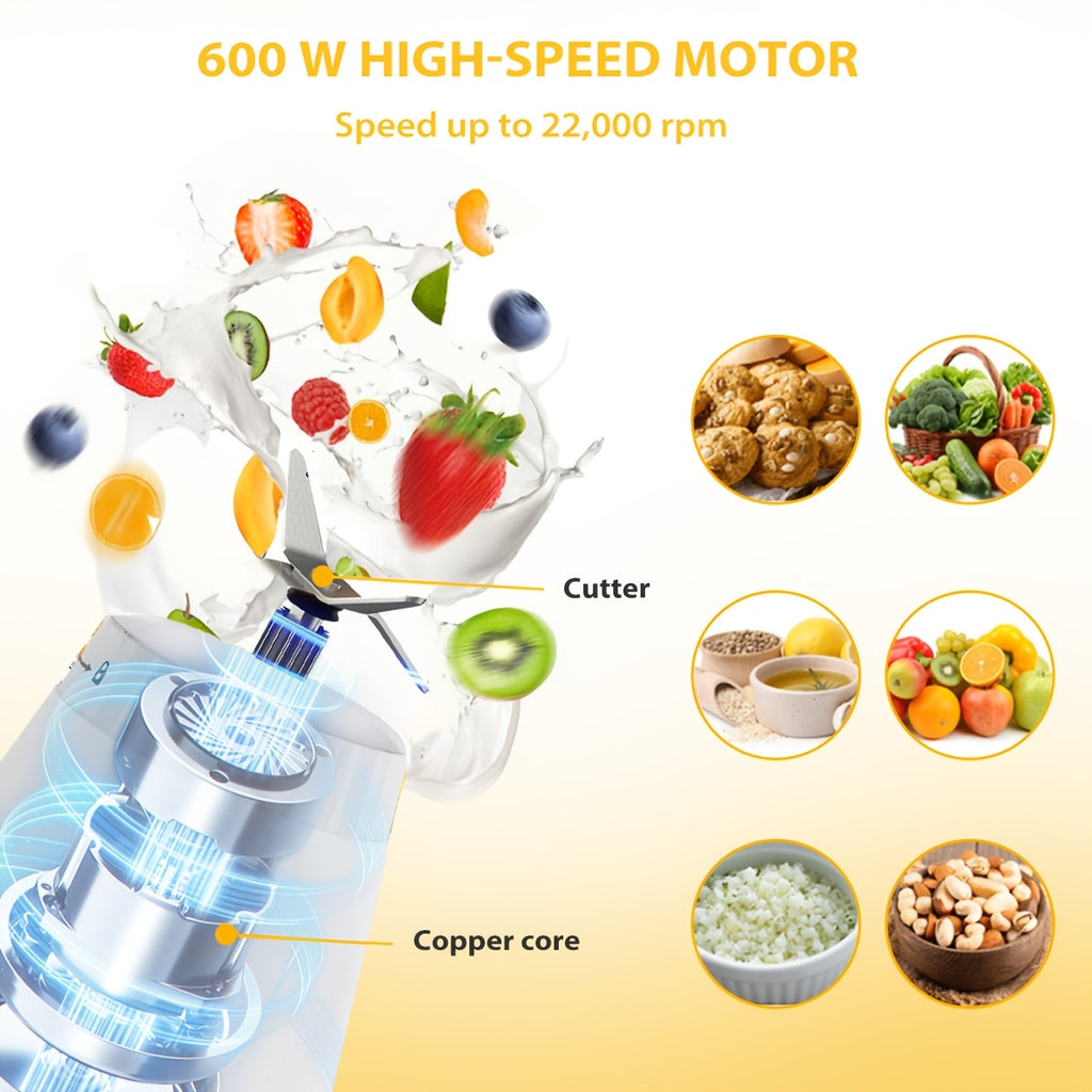 Frullatore di grande capacità da 1500ML, Robot da cucina 3-in-1, Tritatutto per carne, Frullatore per succhi per cucina domestica e verdure, Succo sano per la casa, Smoothie, Sorbetto, Milk Shake, Frappè