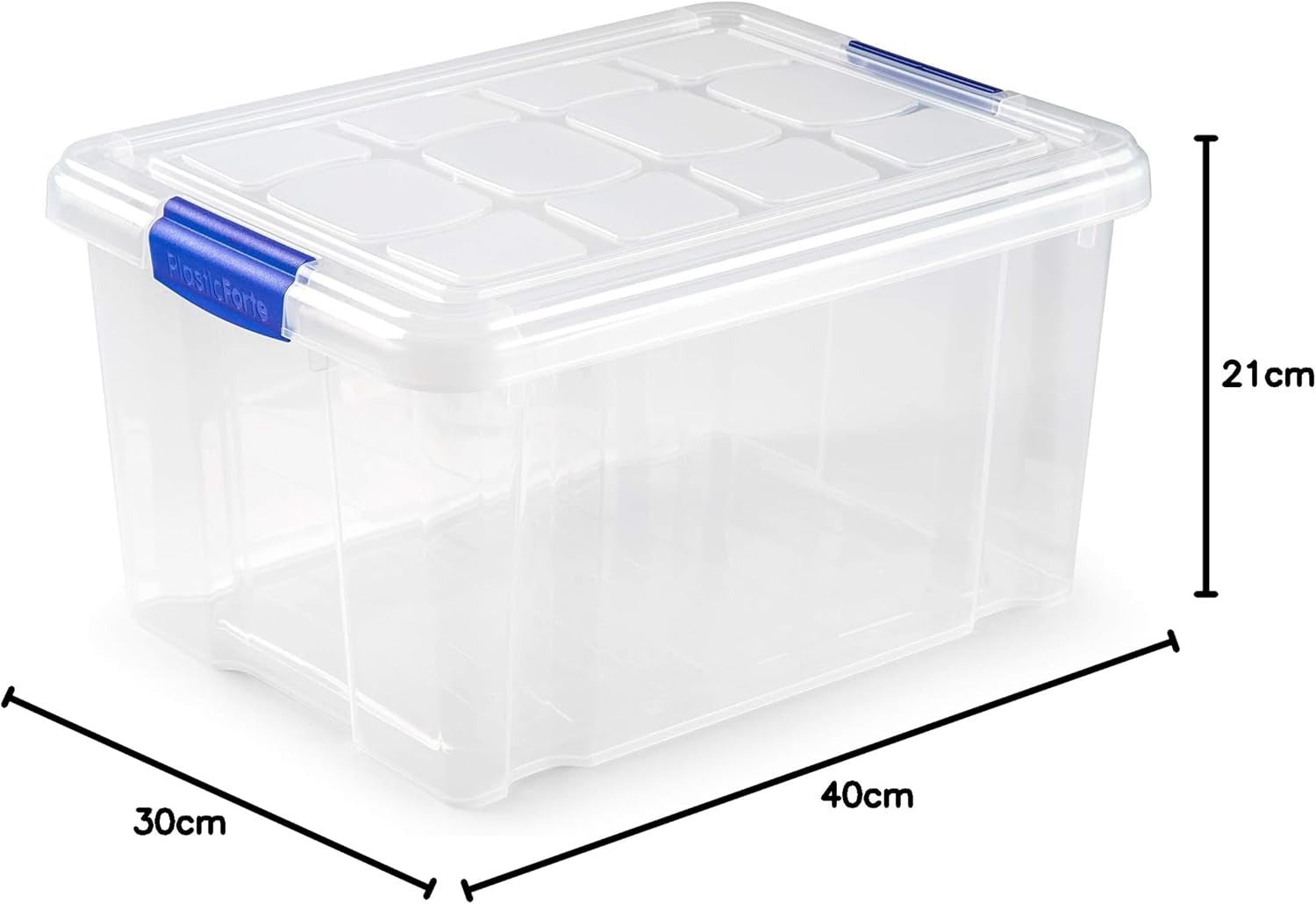 Scatola di Plastica per Organizzare Giocattoli, Libri, Documenti e Coperte - Chiusura Ermetica, Grande Capacità e Resistente - Dekohome