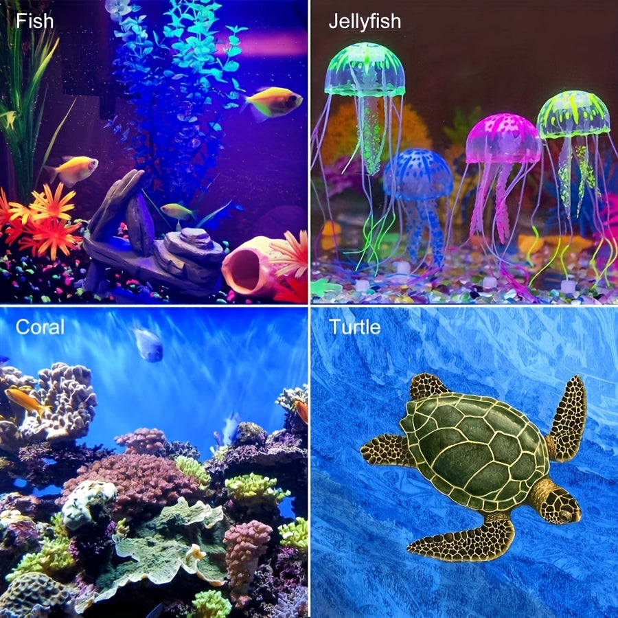18-112Cm, Luce LED per Acquari, Illuminazione Subacquea, Luce Montabile, Lampada Copertura, Spina EU per Acquario con Telecomando, Cambio Colore RGB, Rosso/Verde/Blu, Senza Batteria