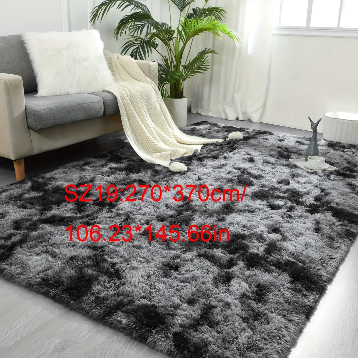 1 tappeto morbido in peluche, tappetino antiscivolo in peluche, tappetino da comodino in peluche, tappeto tie dye per soggiorno, decorazione casa, tappetino per dormire animali domestici, tappeto per camera e salotto, ideale per decorazioni di Natale e Ha