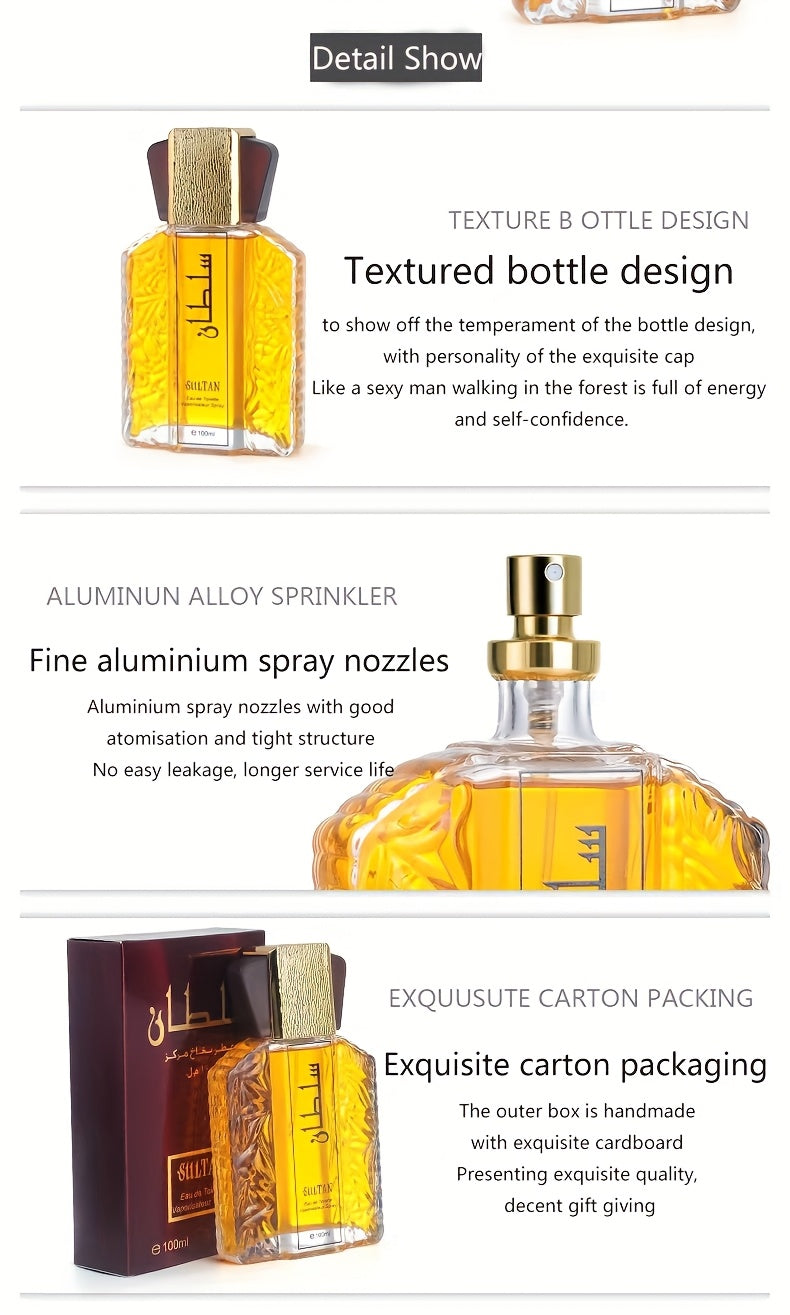 100ml+3ml, Profumo Floreale Legnoso da Uomo, Profumo da Uomo, Profumo Romantico a Lunga Durata, Bellamente Designato, Forma Unica, Regali di Festa, Adatto per il Lavoro Quotidiano