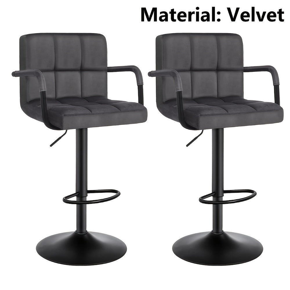 Sgabelli da bar, sgabello da bar girevole a 360° con altezza regolabile, sedia da reception, sgabelli da bancone moderni con schienale e poggiapiedi, sgabelli da bar ad altezza bancone, adatti per ufficio, bar, cucina, sala da pranzo, per regalo, regalo p