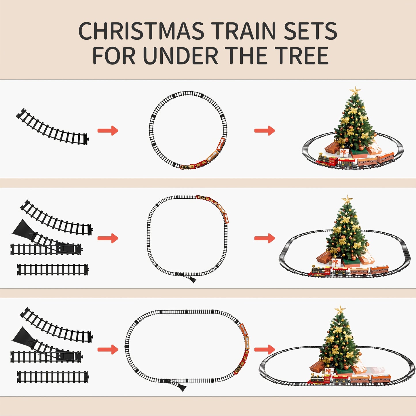 Set di binari per treni elettrici, giocattolo per decorazioni natalizie, locomotiva retrò tradizionale con luce, vapore e suono, giunzione binari, giocattolo educativo, treno in metallo pressofuso, regalo di compleanno e Natale