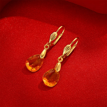 Magazzino Locale, Orecchini Pendenti da Donna in Argento Sterling 925 con Elegante Cristallo Artificiale Verde, Regalo Perfetto per San Valentino, Natale e Uso Quotidiano, Forniti con una Bellissima Scatola Regalo.