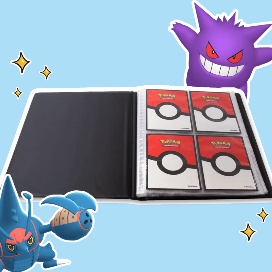 Pokémon ME02 – Portafoglio a 4 Tasche – Raccoglitore Ufficiale per la Conservazione delle Carte Pokémon, Perfetto per Collezionisti e Giocatori