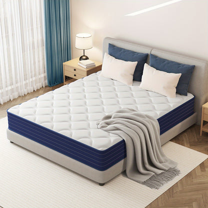 Materasso ibrido - Materasso a scomparsa 20/25 cm, molle con strato di schiuma comfort, supporto di media rigidità, tecnologia di assorbimento degli urti, superficie di sonno traspirante, pronto all'uso direttamente dalla confezione