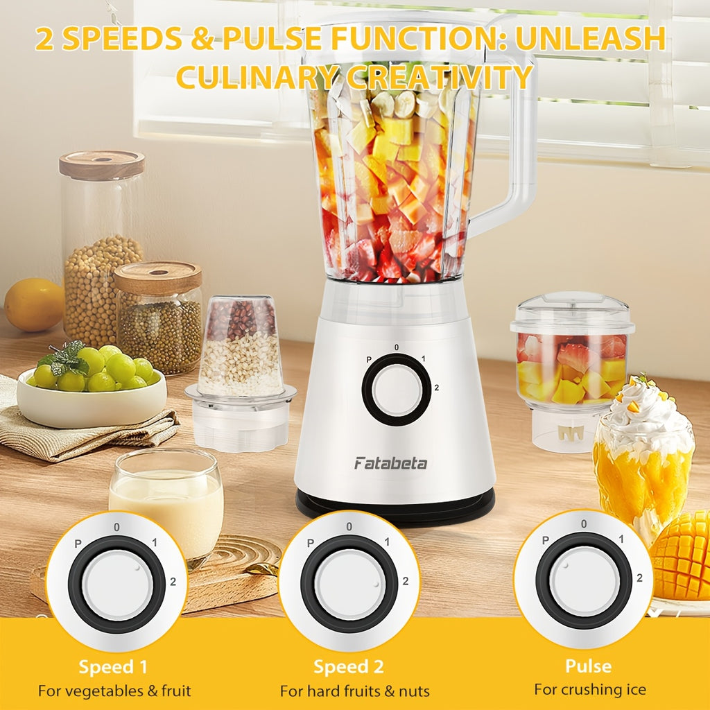 Frullatore di grande capacità da 1500ML, Robot da cucina 3-in-1, Tritatutto per carne, Frullatore per succhi per cucina domestica e verdure, Succo sano per la casa, Smoothie, Sorbetto, Milk Shake, Frappè