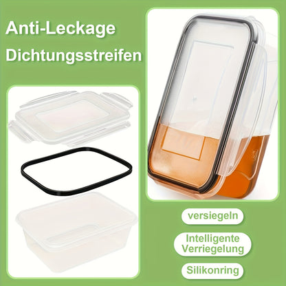 Set di 48 contenitori per alimenti, portapranzo, contenitore per la conservazione dei cibi con coperchio facile da chiudere (24 coperchi + 24 contenitori) - Contenitore in plastica sigillato per uso in sale alimentari, viaggi, attrezzatura da esterno, per